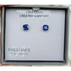 10K Gold Sapphire Earrings
